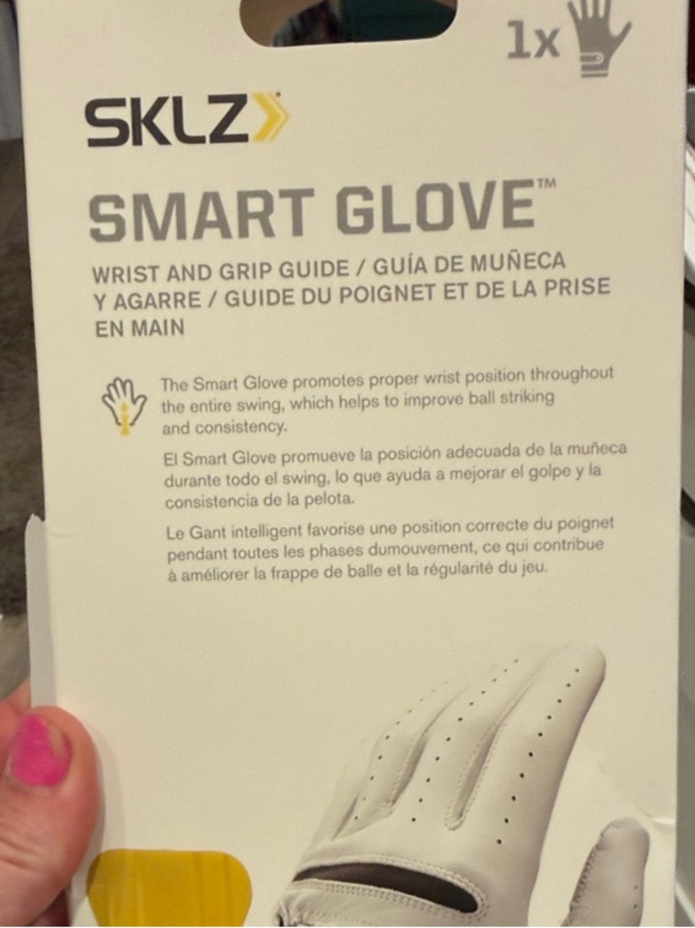 SKLZ Smart Glove Golf Training Glove in White
